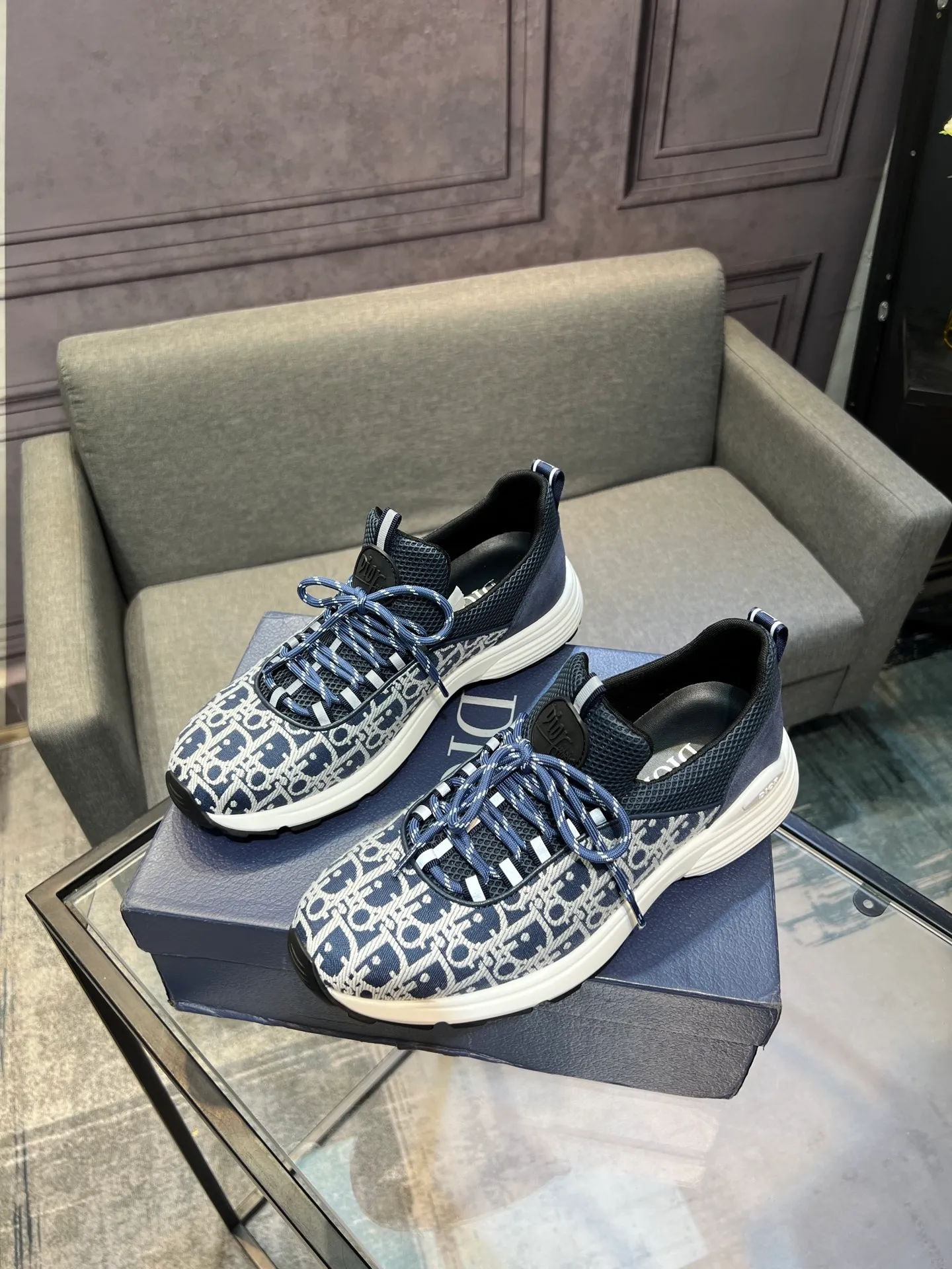 Men's shoes 💰400 [Dior] popular men's shoes, imported mesh splicing material, really inside. Original sole provided by the original factory, 38-45 (45 customized, non-refundable)